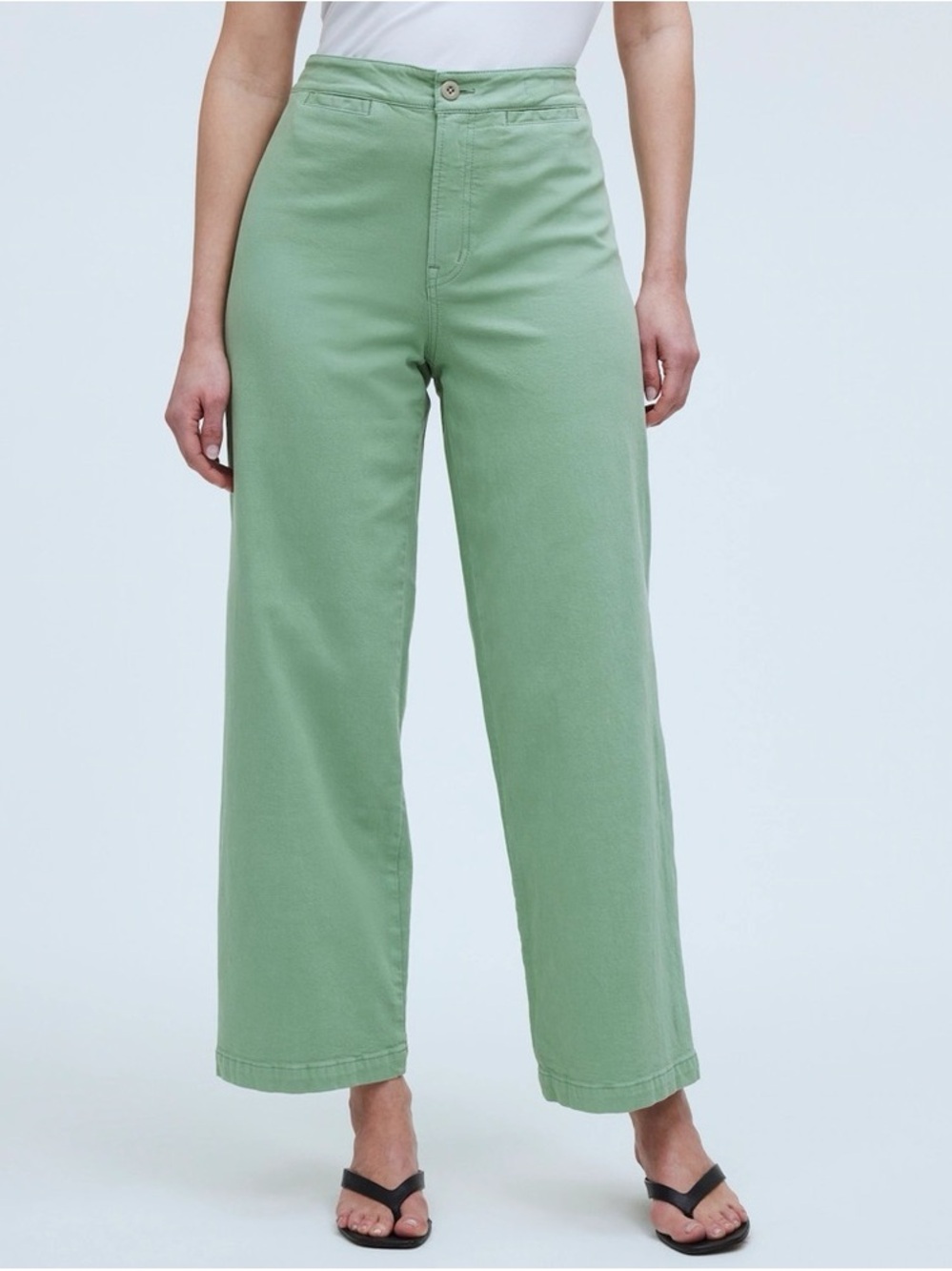 Madewell High-Rise Wide Leg Jeans in Sage
